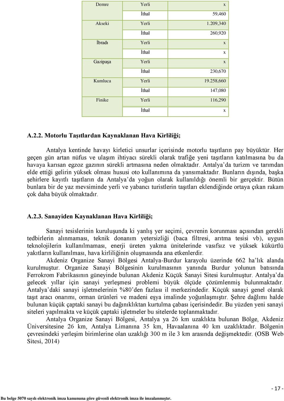 Antalya da turizm ve tarımdan elde ettiği gelirin yüksek olması hususi oto kullanımına da yansımaktadır.