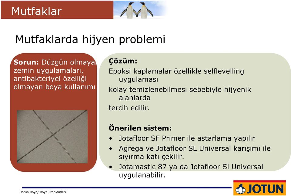 sebebiyle hijyenik alanlarda tercih edilir.