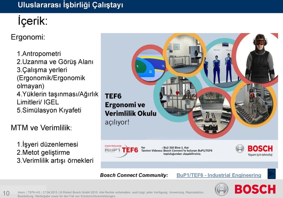 Yüklerin taşınması/ağırlık Limitleri/ IGEL 5.