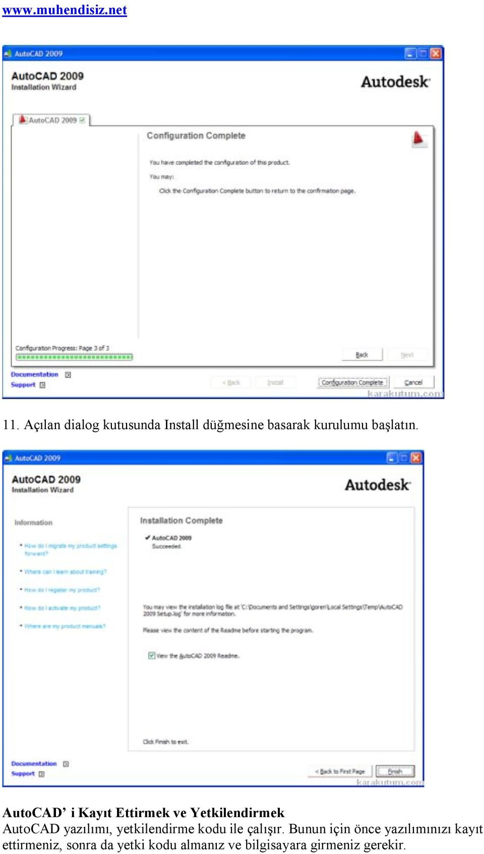 AutoCAD i Kayıt Ettirmek ve Yetkilendirmek AutoCAD yazılımı,