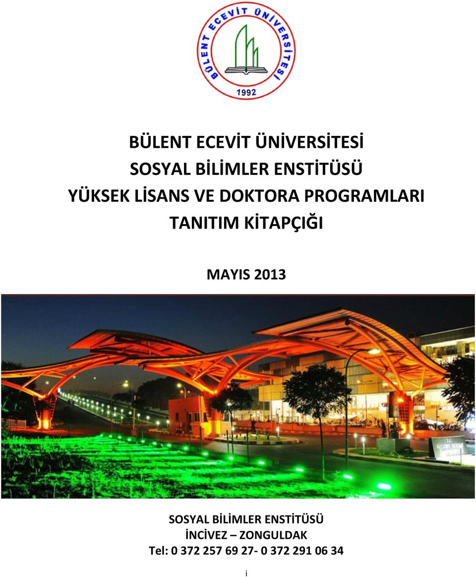 TANITIM KİTAPÇIĞI MAYIS 2013 SOSYAL BİLİMLER