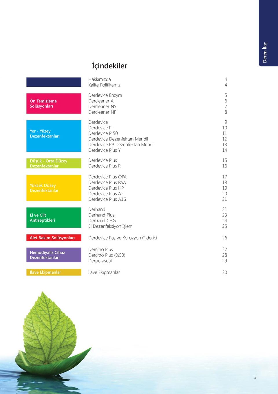 Dezenfektan Mendil 12 Derdevice PP Dezenfektan Mendil 13 Derdevice Plus Y 14 Derdevice Plus 15 Derdevice Plus R 16 Derdevice Plus OPA 17 Derdevice Plus PAA 18 Derdevice Plus HP 19 Derdevice Plus A2