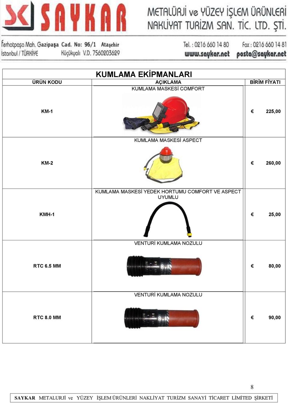 HORTUMU COMFORT VE ASPECT UYUMLU KMH-1 25,00 VENTURİ