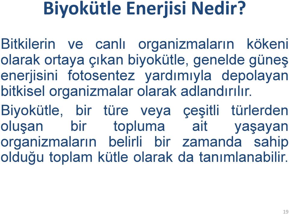 enerjisini fotosentez yardımıyla depolayan bitkisel organizmalar olarak adlandırılır.