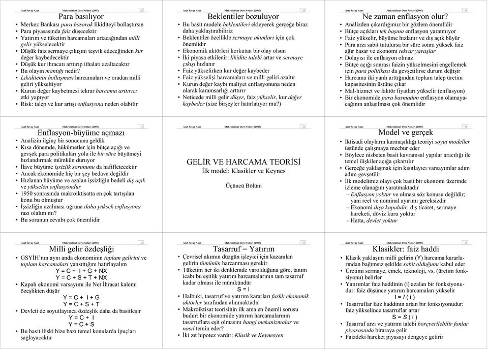 Likiditenin bolla mas harcamalar ve oradan milli geliri yükseltiyor Kurun de er kaybetmesi tekrar harcama artt r c etki yap yor Risk: talep ve kur art enflasyona neden olabilir Asaf Sava Akat