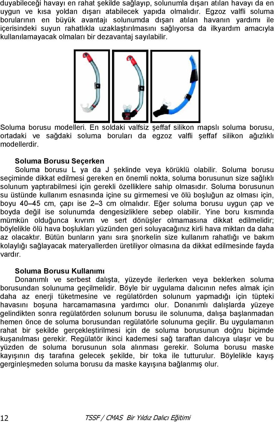 olmaları bir dezavantaj sayılabilir. Soluma borusu modelleri.