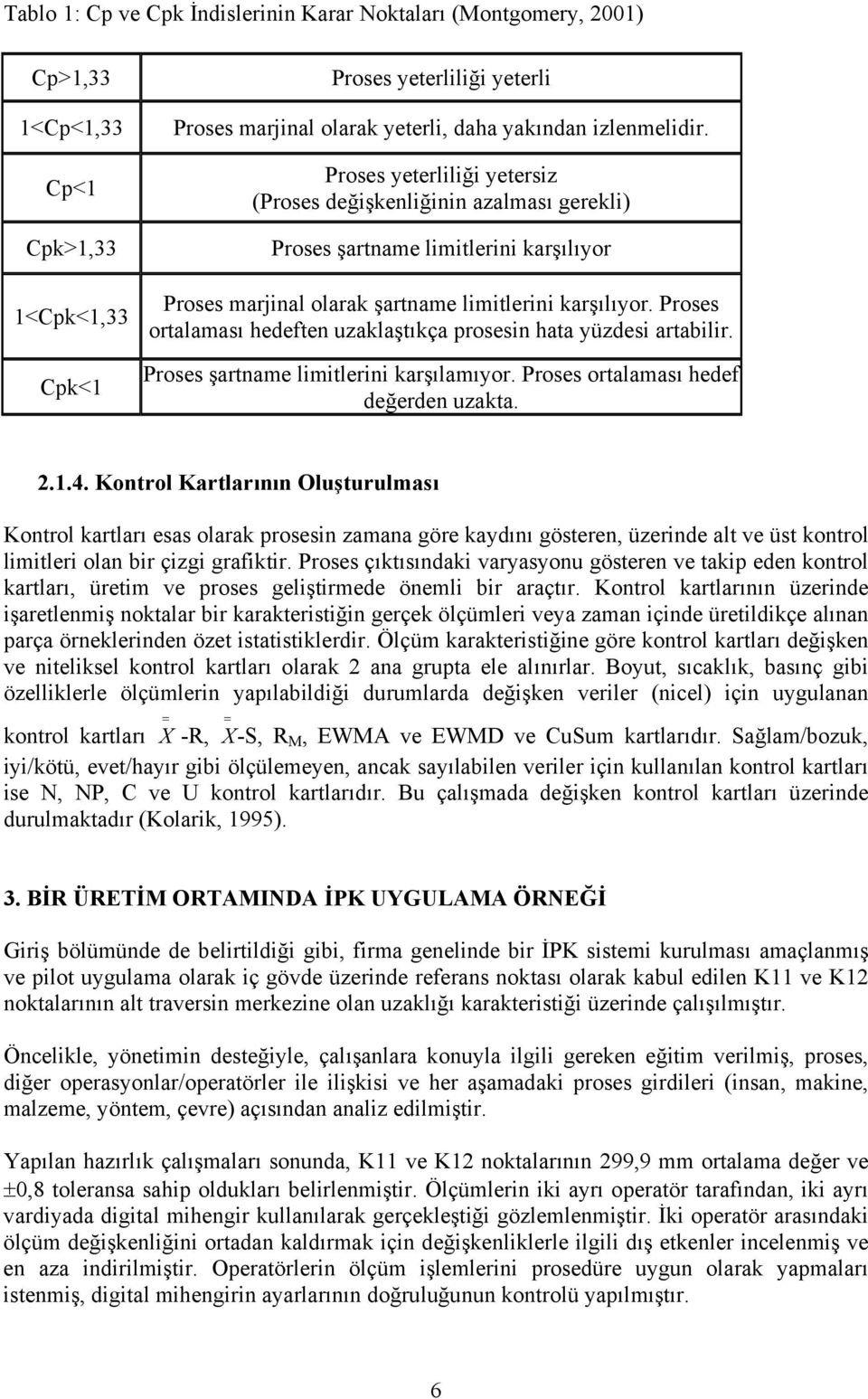 Proses ortalaması hedeften uzaklaştıkça prosesin hata yüzdesi artabilir. Proses şartname limitlerini karşılamıyor. Proses ortalaması hedef değerden uzakta. 2.1.4.