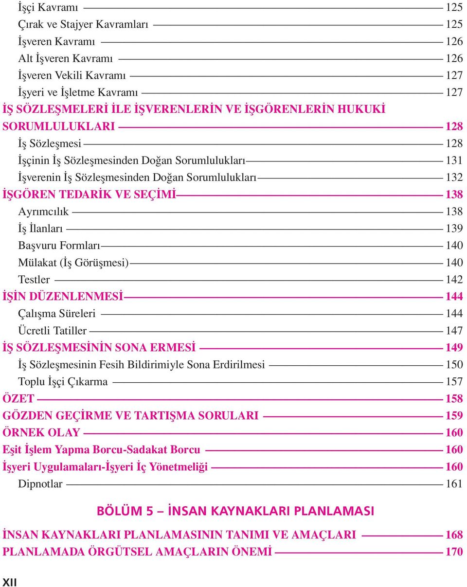 İlanları 139 Başvuru Formları 140 Mülakat (İş Görüşmesi) 140 Testler 142 İŞİN DÜZENLENMESİ 144 Çalışma Süreleri 144 Ücretli Tatiller 147 İŞ SÖZLEŞMESİNİN SONA ERMESİ 149 İş Sözleşmesinin Fesih