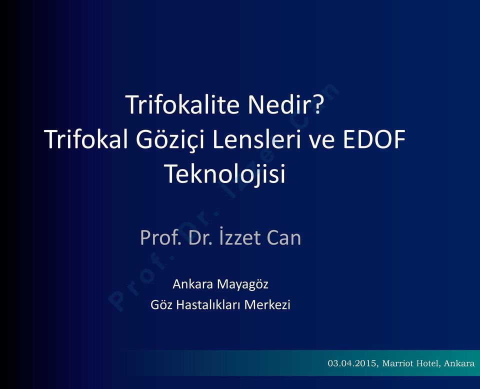 Teknolojisi Prof. Dr.