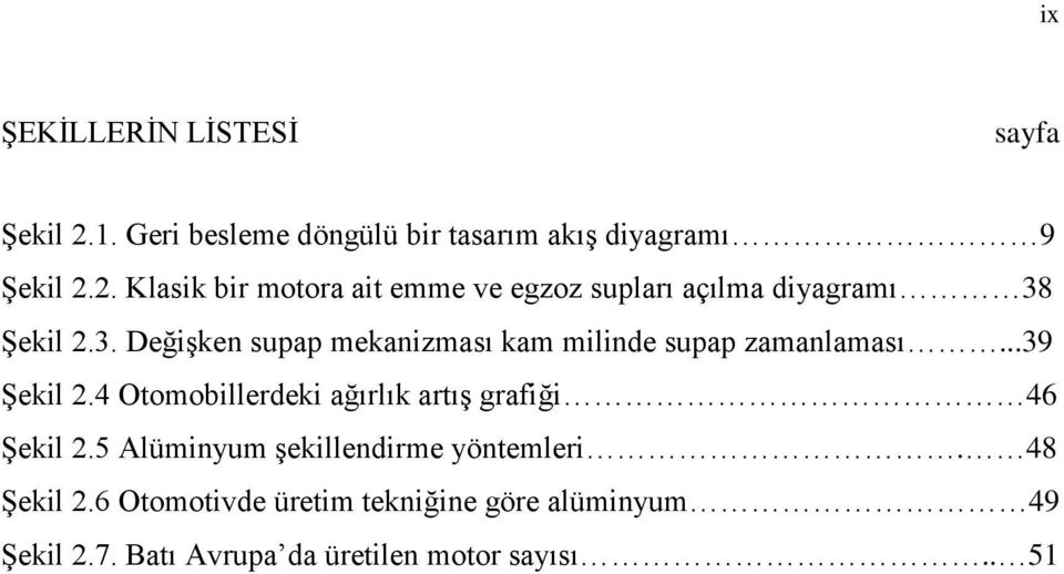 4 Otomobillerdeki ağırlık artış grafiği 46 Şekil 2.5 Alüminyum şekillendirme yöntemleri. 48 Şekil 2.