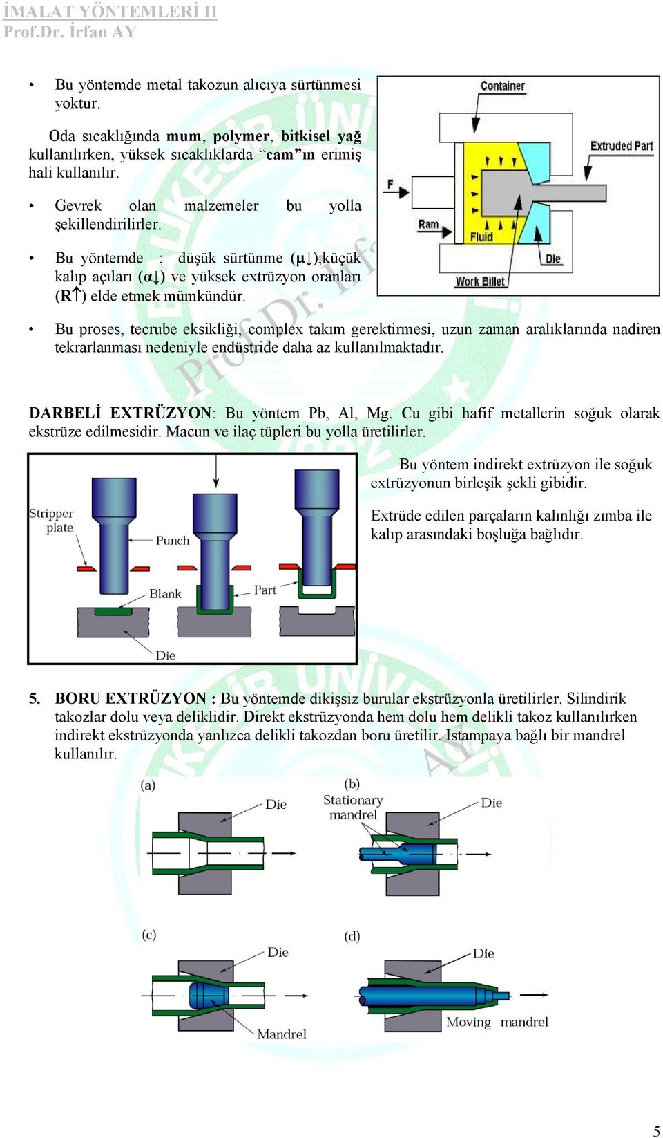 Bu proses, tecrube eksikliği, complex takım gerektirmesi, uzun zaman aralıklarında nadiren tekrarlanması nedeniyle endüstride daha az kullanılmaktadır.