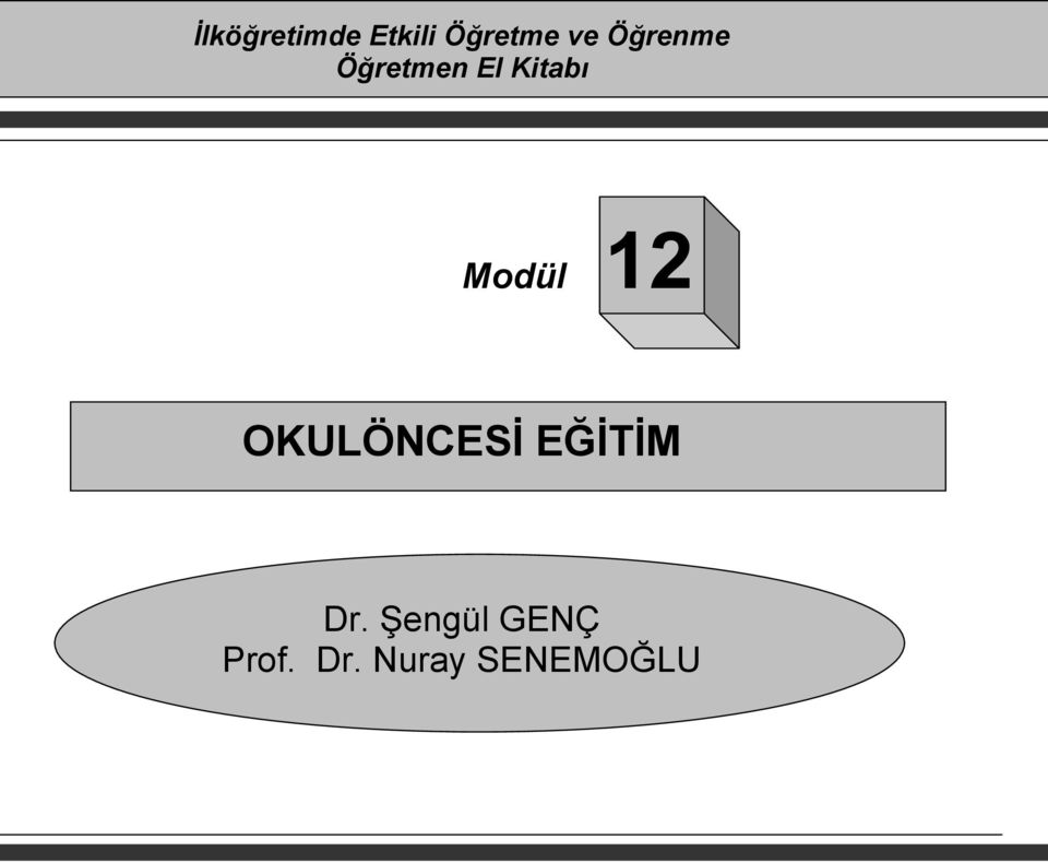 Modül 12 OKULÖNCESİ EĞİTİM Dr.