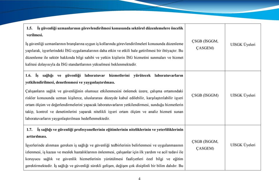 Bu düzenleme ile sektör hakkında bilgi sahibi ve yetkin kişilerin İSG hizmetini sunmaları ve hizmet kalitesi dolayısıyla da İSG standartlarının yükselmesi beklenmektedir.