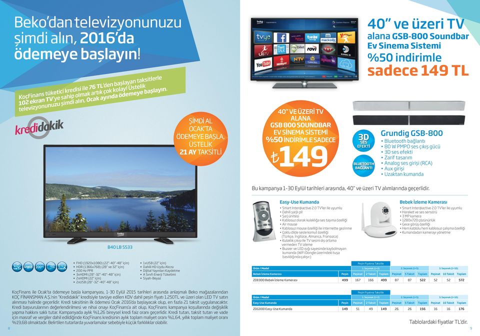 ŞIMDI AL OCAK TA ÖDEMEYE BAŞLA, ÜSTELIK 21 AY TAKSITLI 40 VE ÜZERI TV ALANA GSB 800 SOUNDBAR EV SINEMA SISTEMI %50 SADECE İNDIRIMLE SADECE 149 3D SES EFEKTİ BLUETOOTH BAĞLANTI 40 ve üzeri TV alana