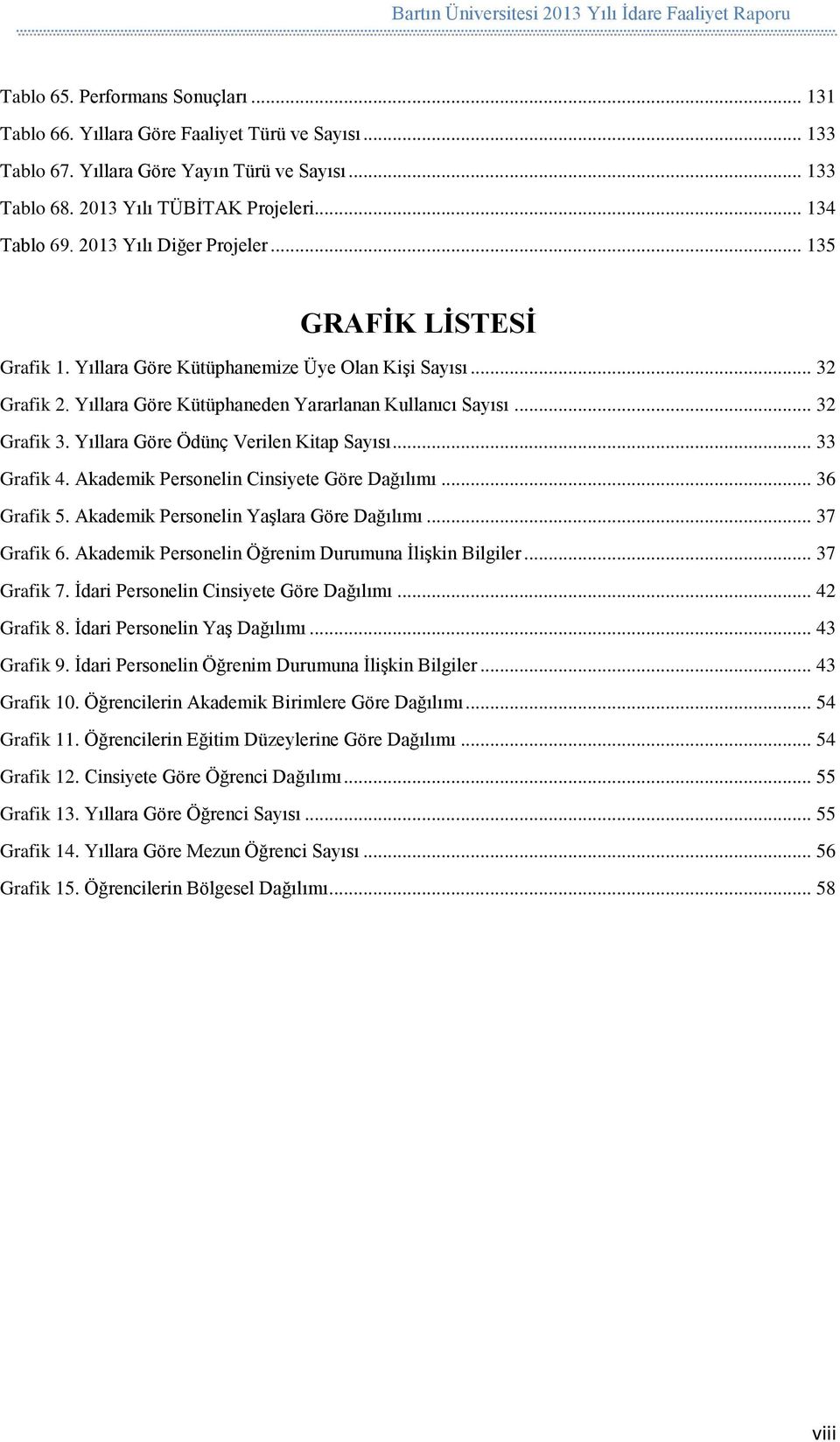 Yıllara Göre Ödünç Verilen Kitap Sayısı... 33 Grafik 4. Akademik Personelin Cinsiyete Göre Dağılımı... 36 Grafik 5. Akademik Personelin Yaşlara Göre Dağılımı... 37 Grafik 6.