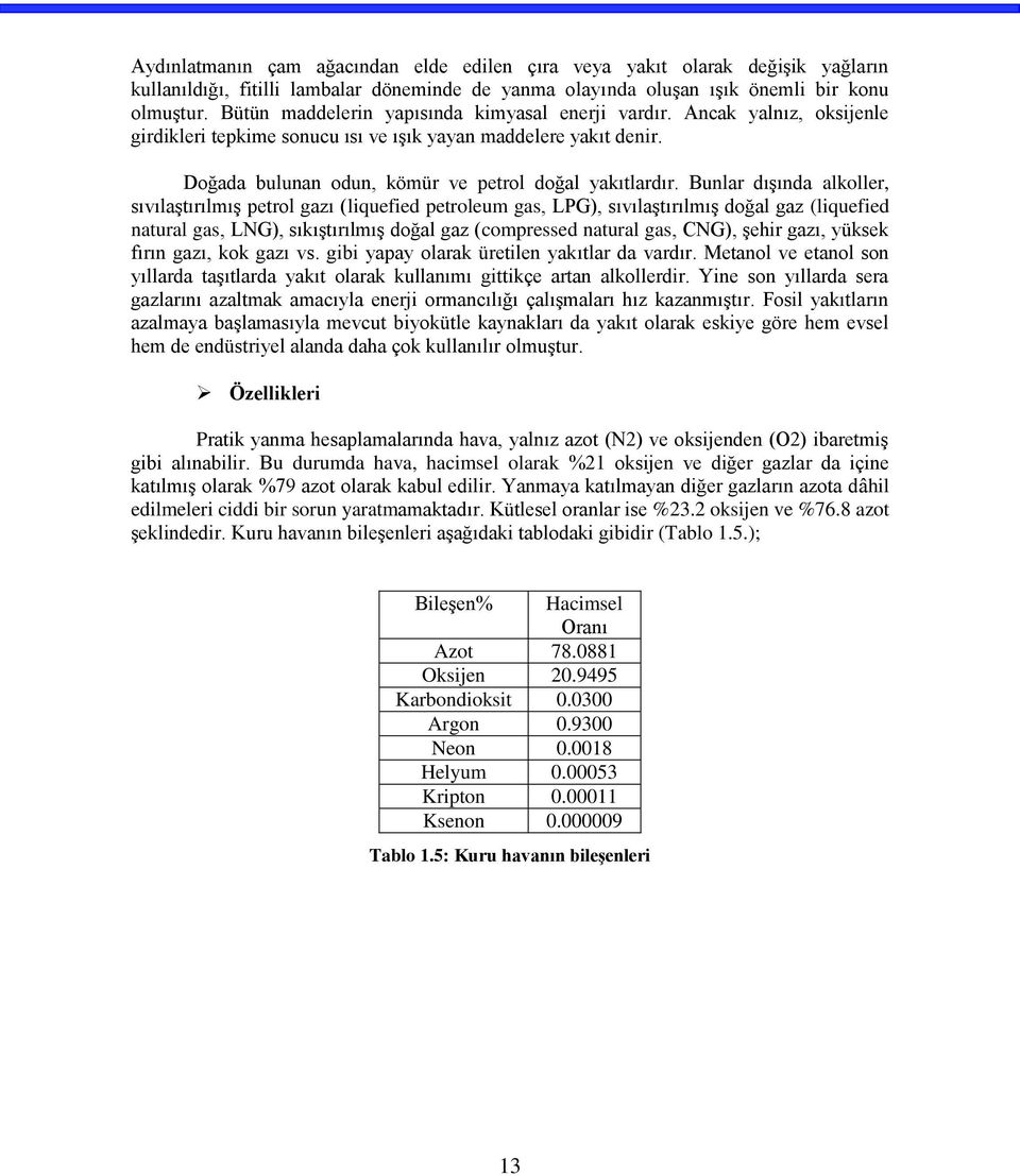 Bunlar dışında alkoller, sıvılaştırılmış petrol gazı (liquefied petroleum gas, LPG), sıvılaştırılmış doğal gaz (liquefied natural gas, LNG), sıkıştırılmış doğal gaz (compressed natural gas, CNG),