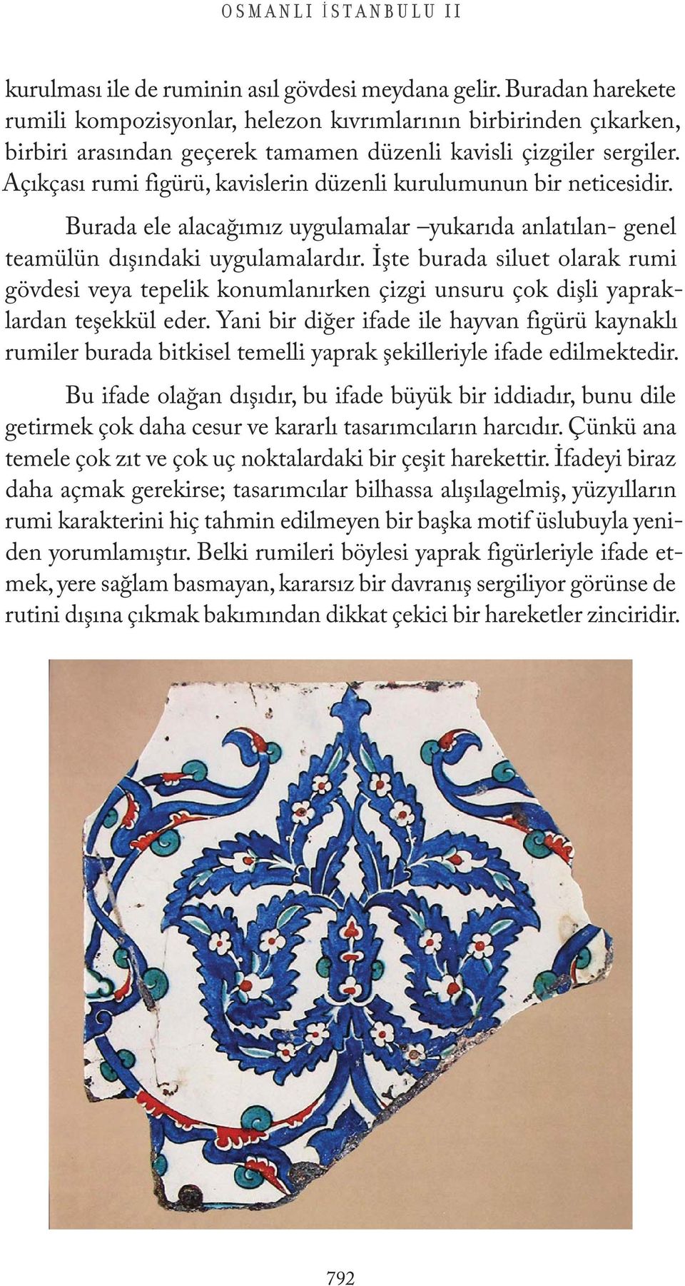 Açıkçası rumi figürü, kavislerin düzenli kurulumunun bir neticesidir. Burada ele alacağımız uygulamalar yukarıda anlatılan- genel teamülün dışındaki uygulamalardır.