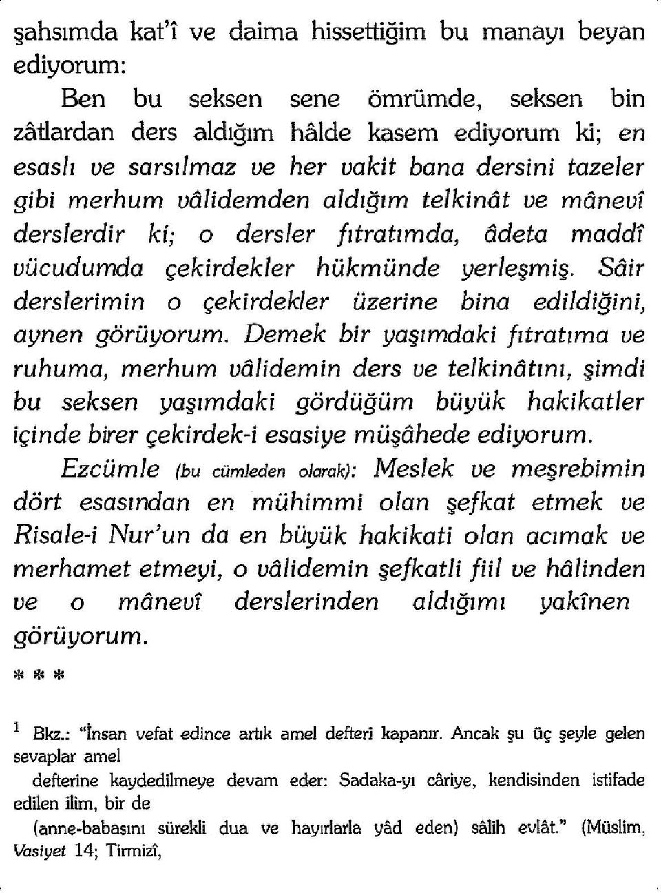 Sair derslerimin O çekirdekler Üzerine bina edildiğini, aynen görüyorum.