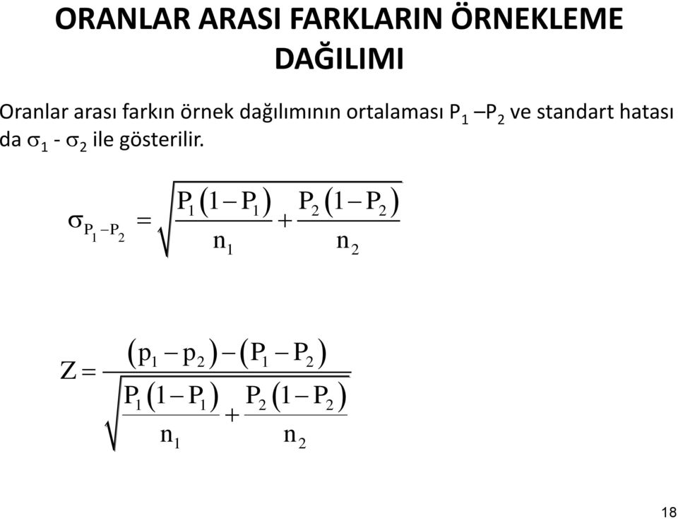 dağılımıı ortalaması P P ve stadart