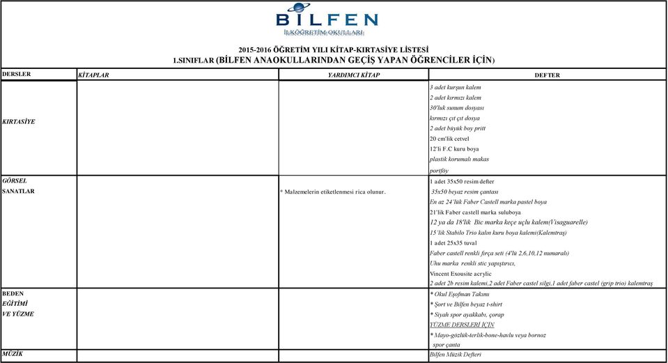 "Bilfen Light Weight" Güzel Yazı Defteri 30'luk sunum dosyası kırmızı çıt çıt dosya 2 adet büyük boy pritt 20 cm'lik cetvel 12'li F.