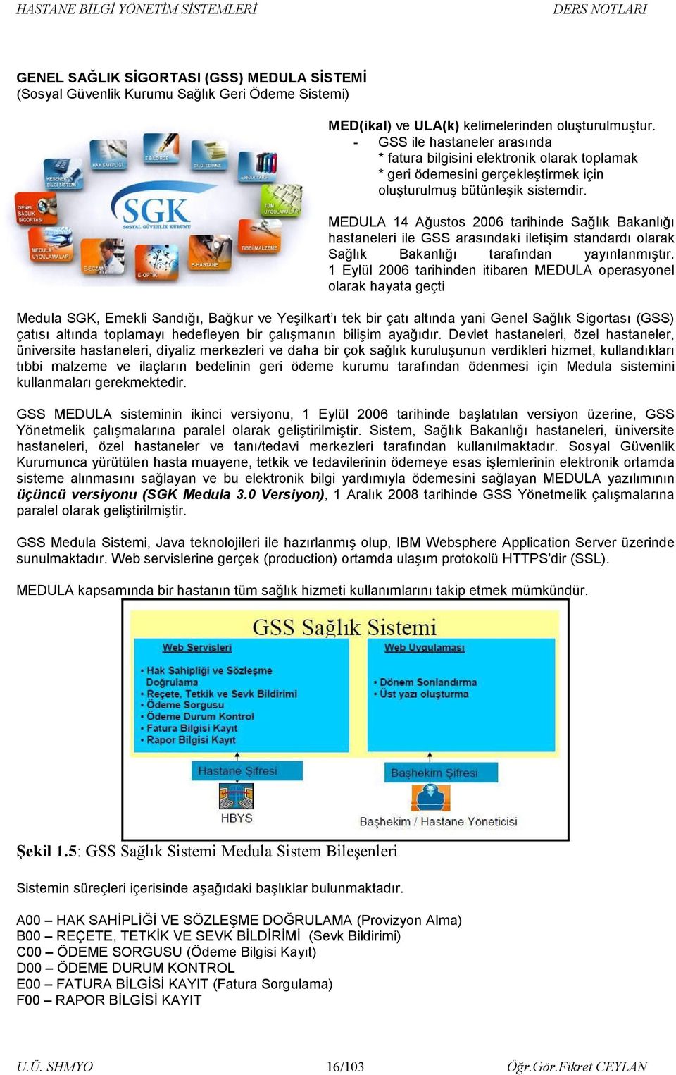 MEDULA 14 Ağustos 2006 tarihinde Sağlık Bakanlığı hastaneleri ile GSS arasındaki iletişim standardı olarak Sağlık Bakanlığı tarafından yayınlanmıştır.