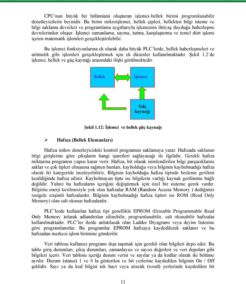 ĠĢlemci zamanlama, sayma, tutma, karģılaģtırma ve temel dört iģlemi içeren matematik iģlemleri gerçekleģtirilebilir.