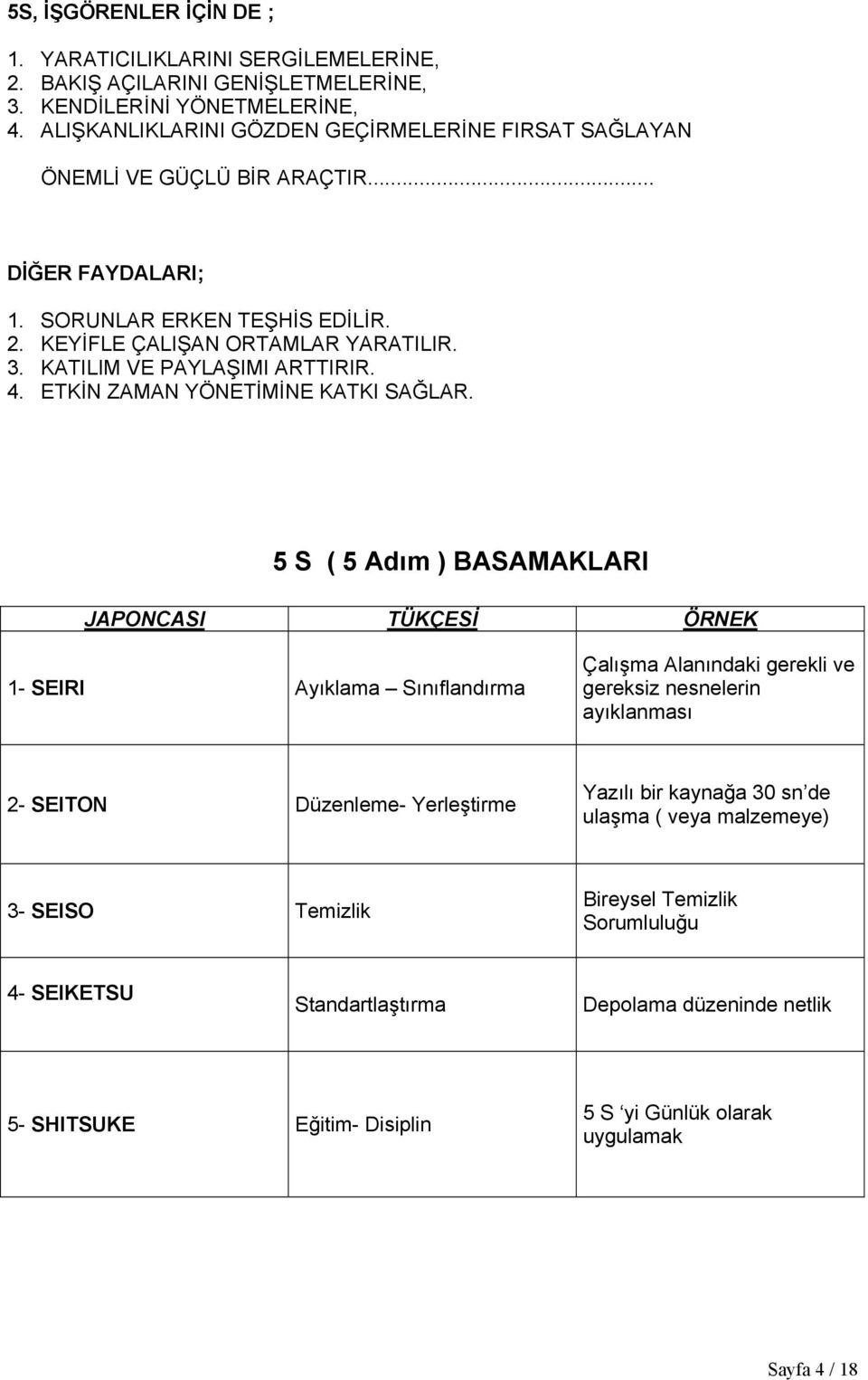 KATILIM VE PAYLAŞIMI ARTTIRIR. 4. ETKİN ZAMAN YÖNETİMİNE KATKI SAĞLAR.