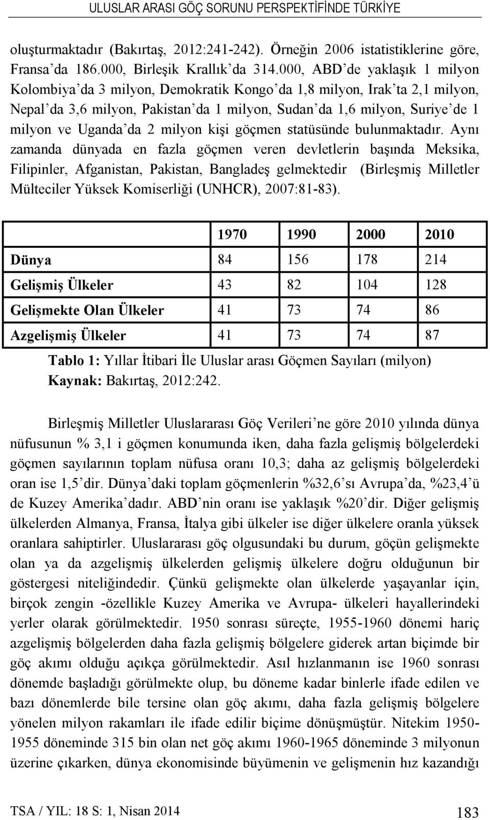 da 2 milyon kişi göçmen statüsünde bulunmaktadır.