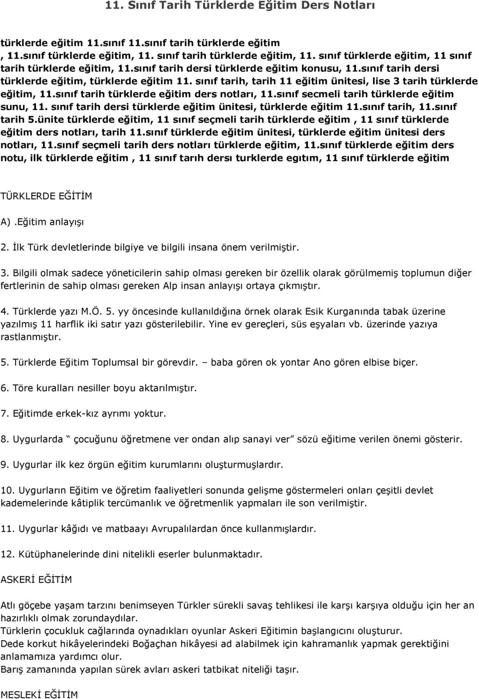 sınıf tarih, tarih 11 eğitim ünitesi, lise 3 tarih türklerde eğitim, 11.sınıf tarih türklerde eğitim ders notları, 11.sınıf secmeli tarih türklerde eğitim sunu, 11.