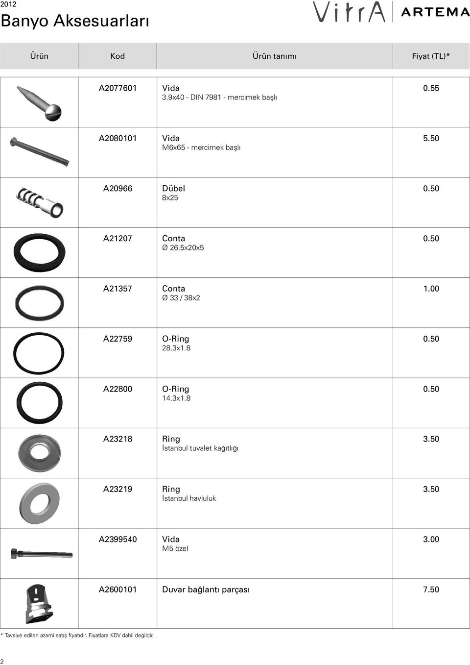 50 A21357 Conta Ø 33 / 38x2 1.00 A22759 O-Ring 28.3x1.8 0.