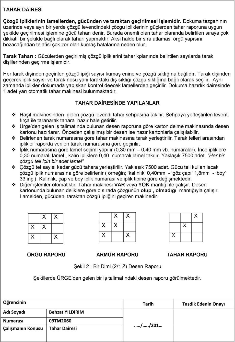 Burada önemli olan tahar planında belirtilen sıraya çok dikkatli bir şekilde bağlı olarak taharı yapmaktır.