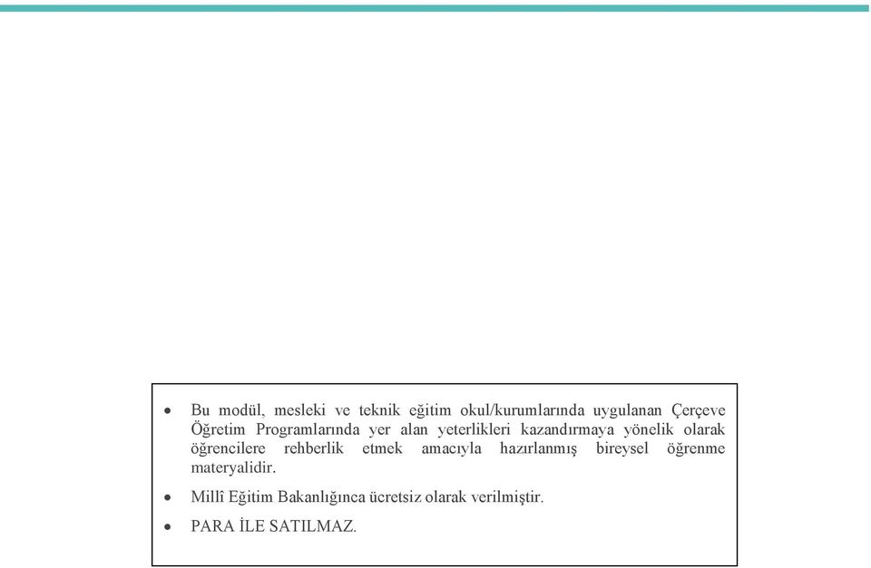 öğrencilere rehberlik etmek amacıyla hazırlanmış bireysel öğrenme