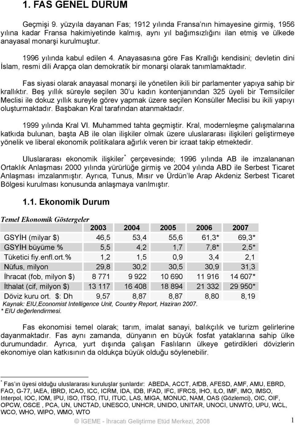 1996 yılında kabul edilen 4. Anayasasına göre Fas Krallığı kendisini; devletin dini İslam, resmi dili Arapça olan demokratik bir monarşi olarak tanımlamaktadır.