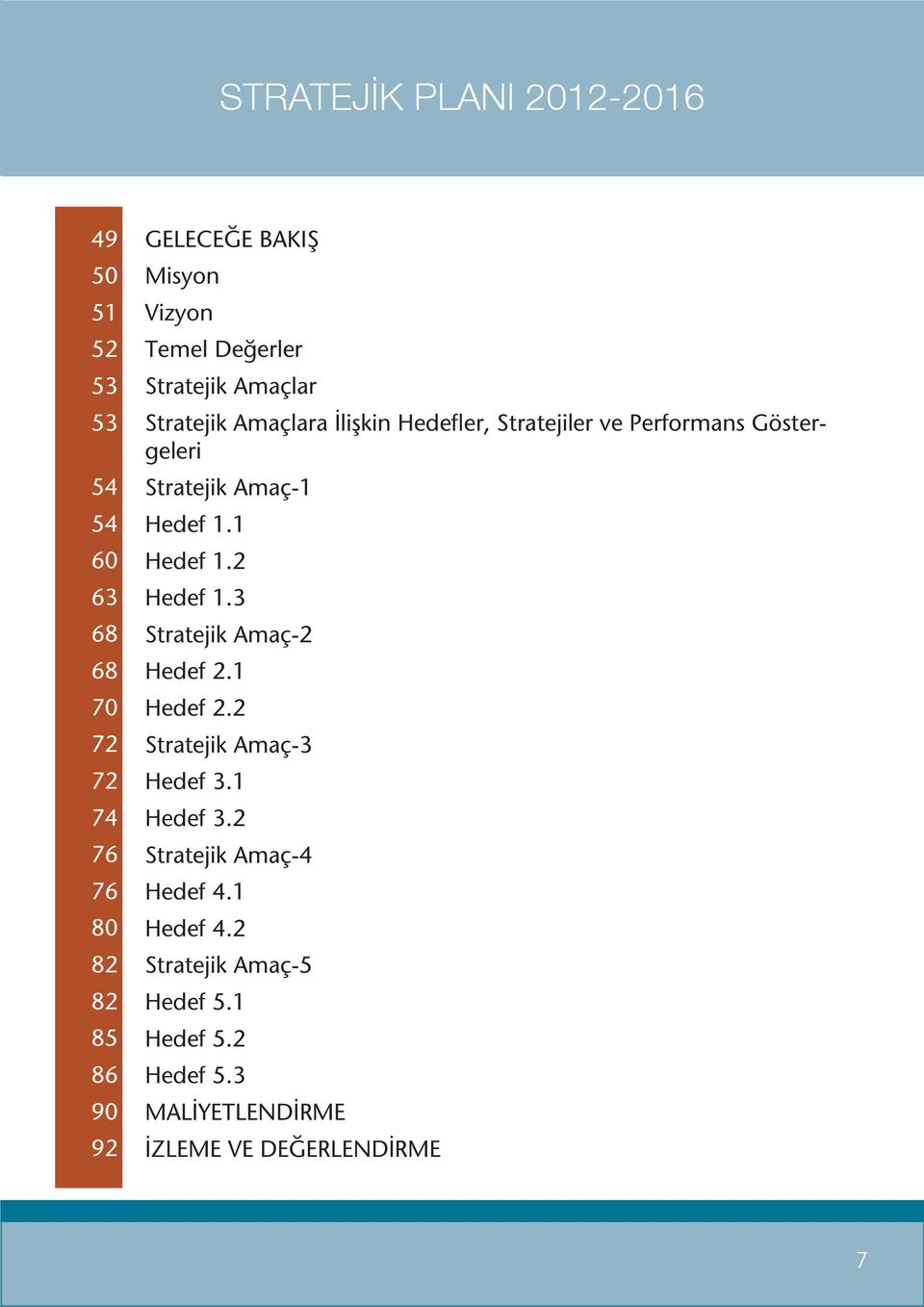 Göstergeleri Stratejik Amaç-1 Hedef 1.1 Hedef 1.2 Hedef 1.3 Stratejik Amaç-2 Hedef 2.1 Hedef 2.2 Stratejik Amaç-3 Hedef 3.