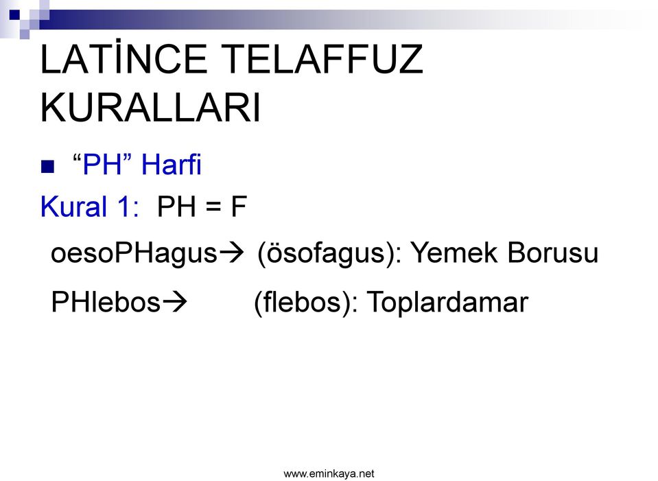 oesophagus PHlebos