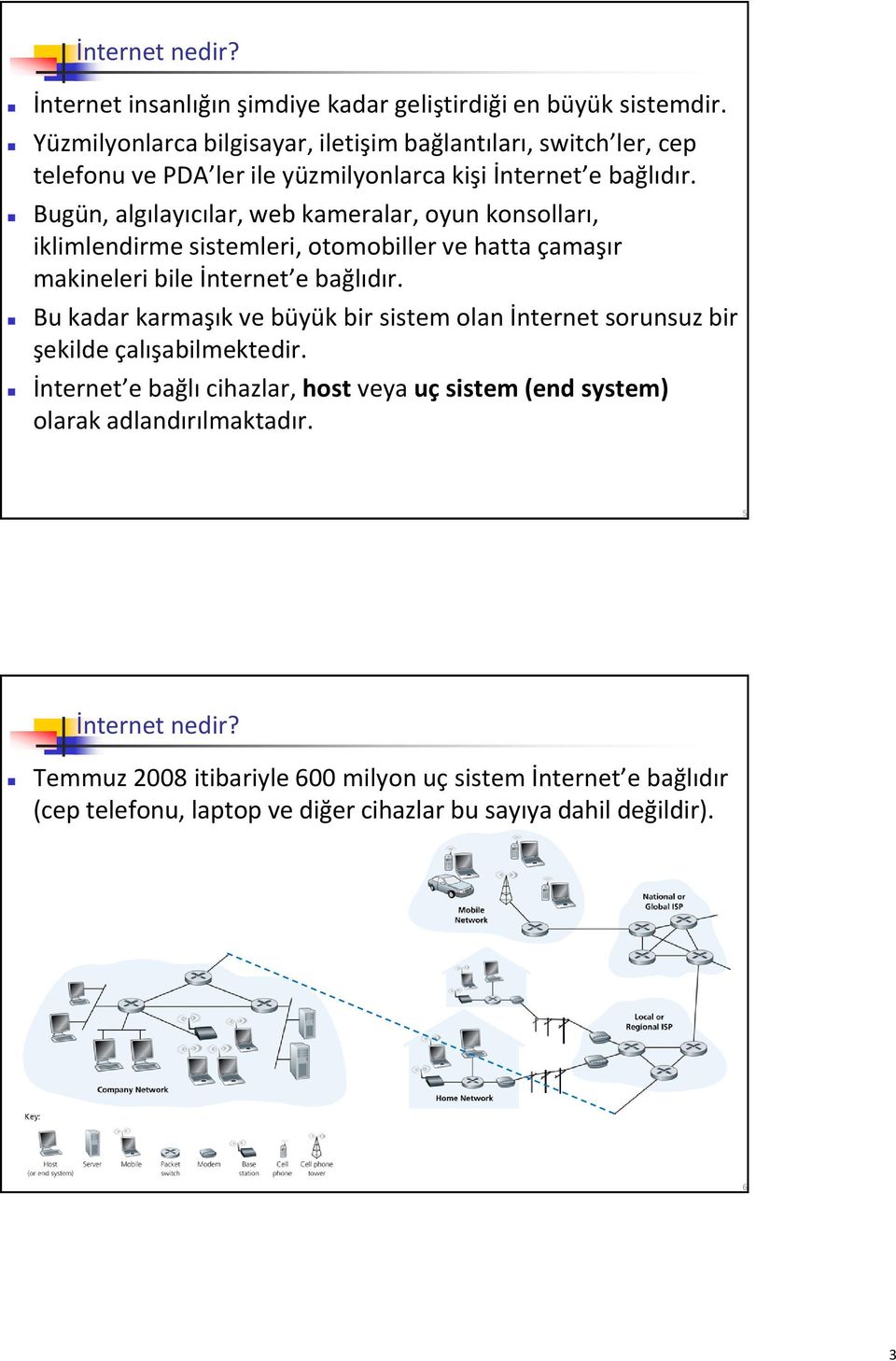 Bugün, algılayıcılar, web kameralar, oyun konsolları, iklimlendirme sistemleri, otomobiller ve hatta çamaşır makineleri bile İnternet e bağlıdır.