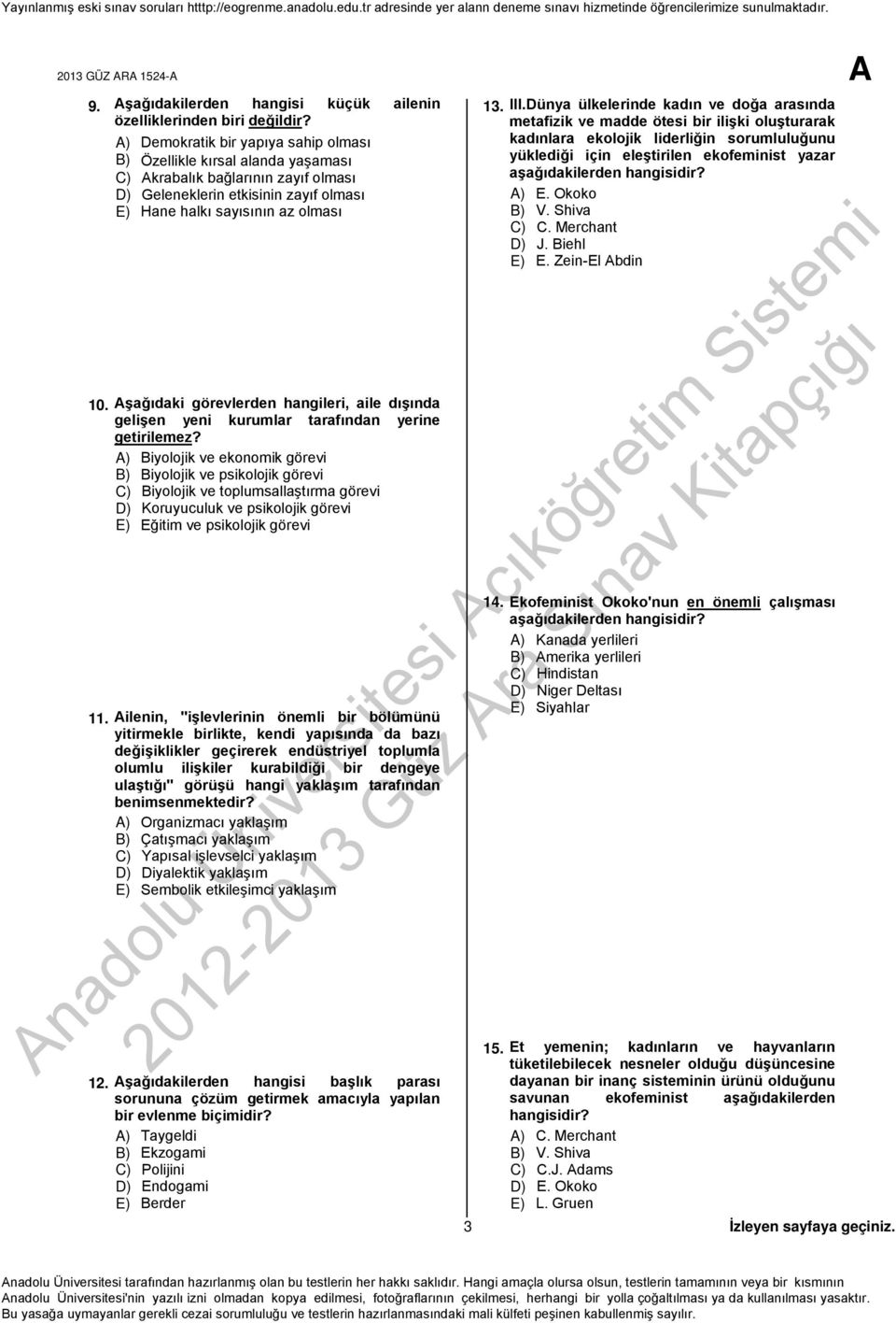 Aşağıdaki görevlerden hangileri, aile dışında gelişen yeni kurumlar tarafından yerine getirilemez?