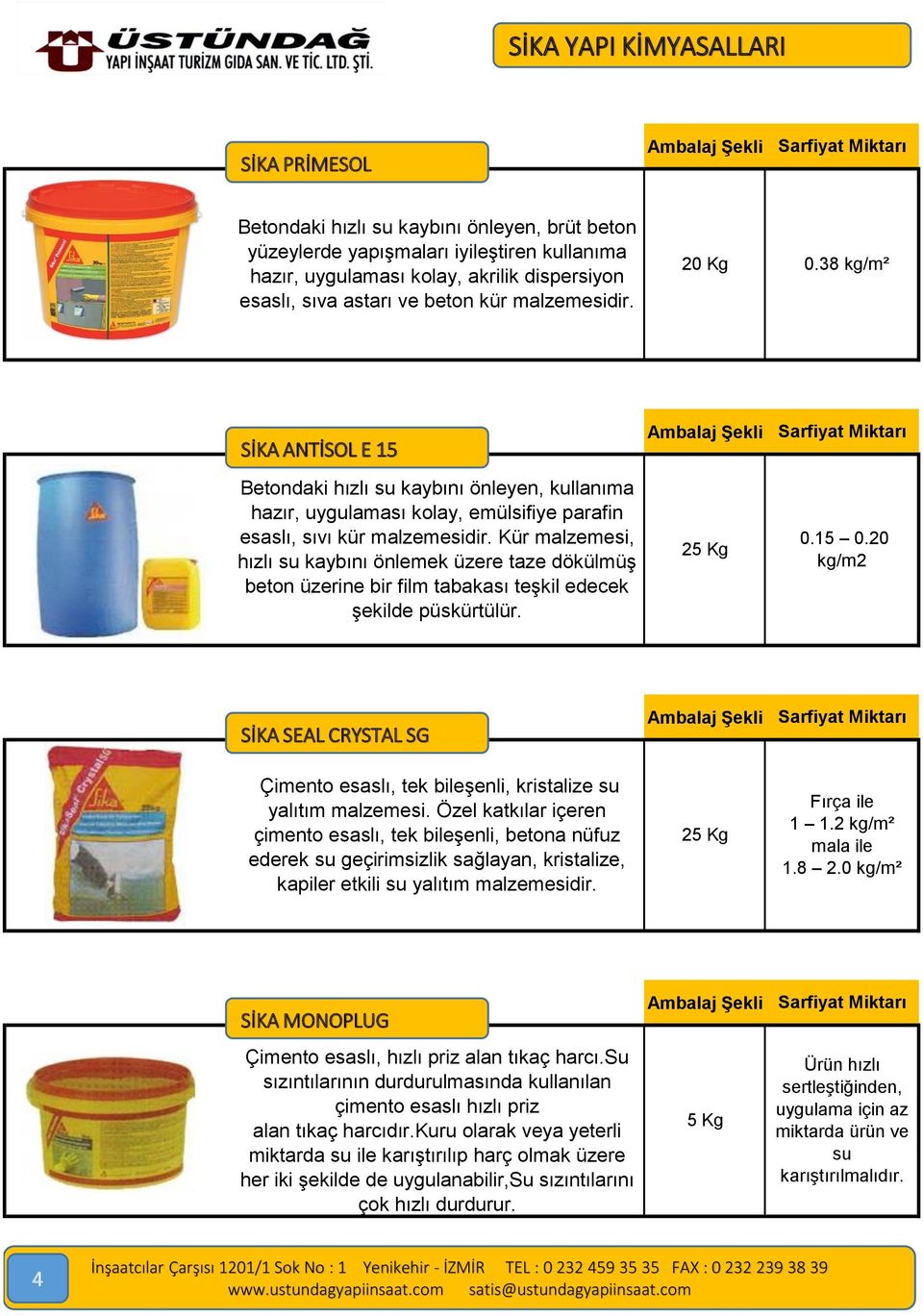 Kür malzemesi, hızlı su kaybını önlemek üzere taze dökülmüş beton üzerine bir film tabakası teşkil edecek şekilde püskürtülür. 25 Kg 0.15 0.