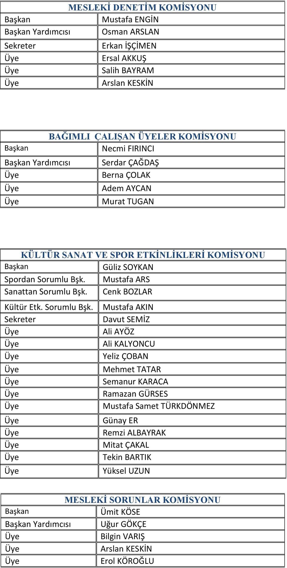 Mustafa ARS Sanattan Sorumlu Bşk.