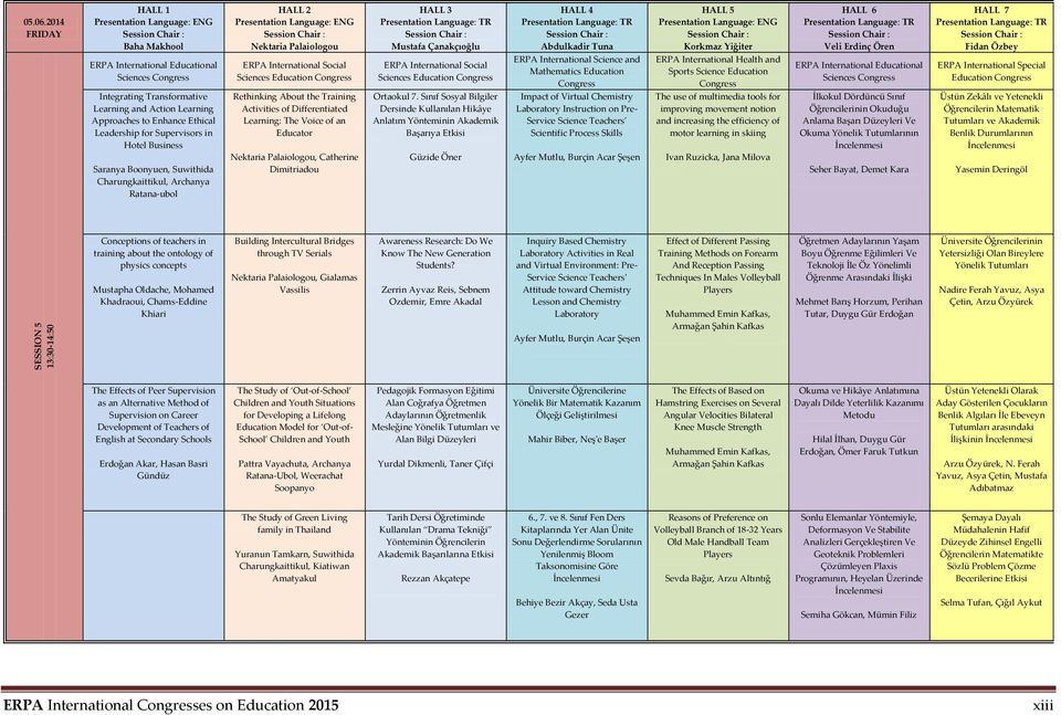 Enhance Ethical Leadership for Supervisors in Hotel Business Saranya Boonyuen, Suwithida Charungkaittikul, Archanya Ratana-ubol HALL 2 Presentation Language: ENG Session Chair : Nektaria Palaiologou