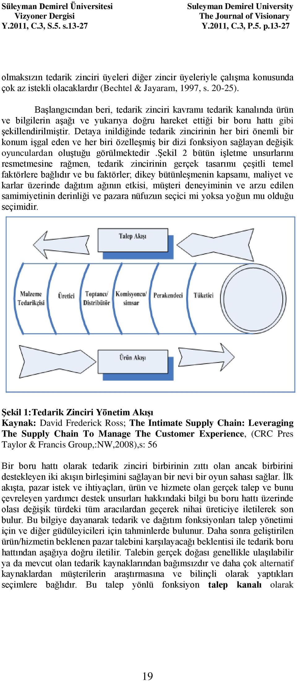 Detaya inildiğinde tedarik zincirinin her biri önemli bir konum işgal eden ve her biri özelleşmiş bir dizi fonksiyon sağlayan değişik oyunculardan oluştuğu görülmektedir.