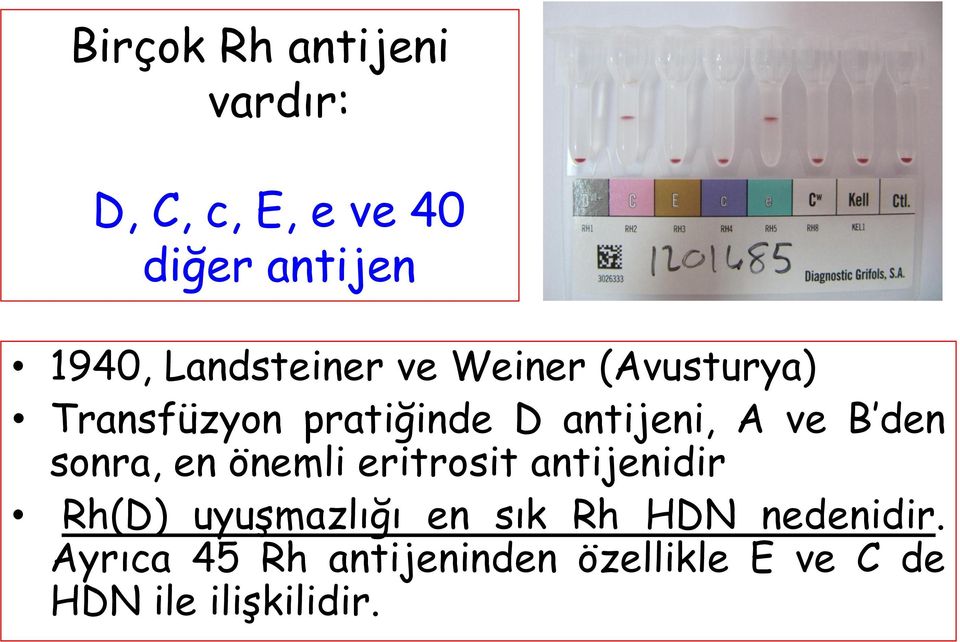 B den sonra, en önemli eritrosit antijenidir Rh(D) uyuşmazlığı en sık Rh