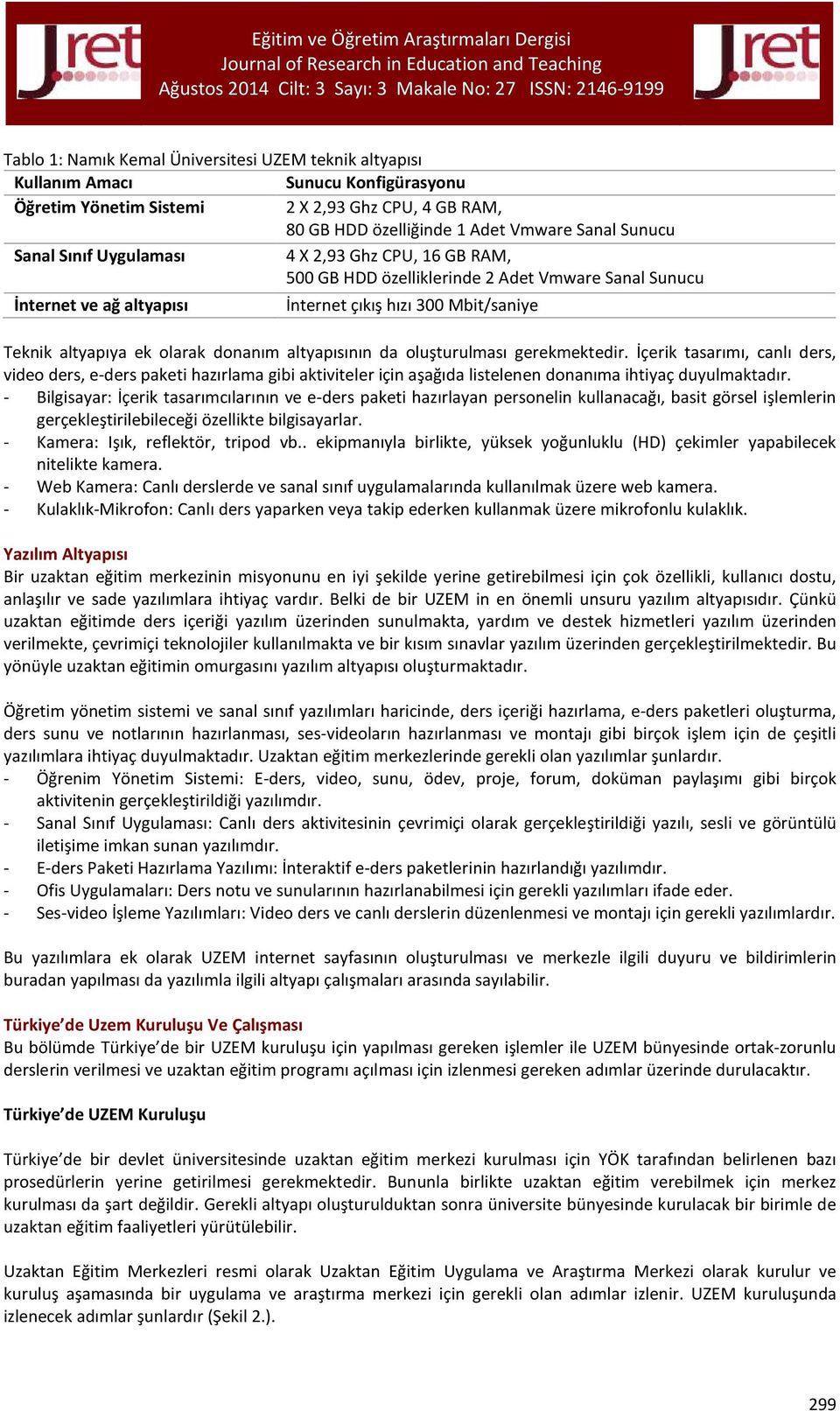 altyapısının da oluşturulması gerekmektedir. İçerik tasarımı, canlı ders, video ders, e-ders paketi hazırlama gibi aktiviteler için aşağıda listelenen donanıma ihtiyaç duyulmaktadır.