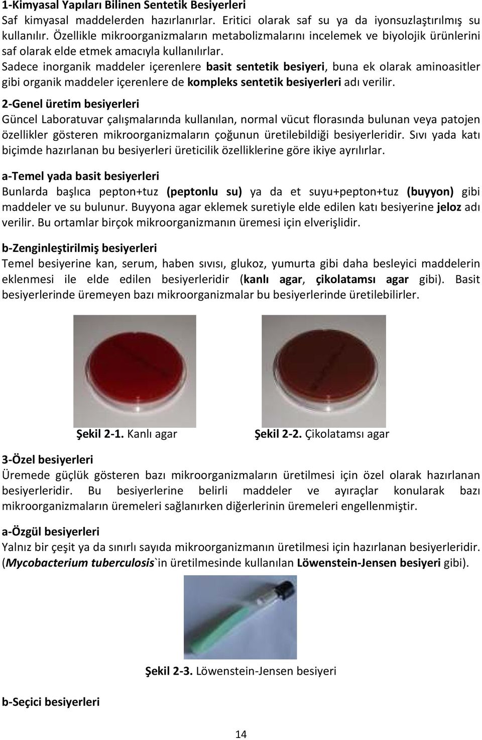 Sadece inorganik maddeler içerenlere basit sentetik besiyeri, buna ek olarak aminoasitler gibi organik maddeler içerenlere de kompleks sentetik besiyerleri adı verilir.