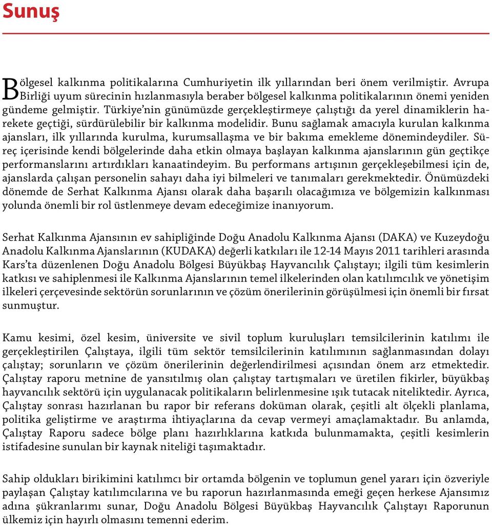 Türkiye nin günümüzde gerçekleştirmeye çalıştığı da yerel dinamiklerin harekete geçtiği, sürdürülebilir bir kalkınma modelidir.