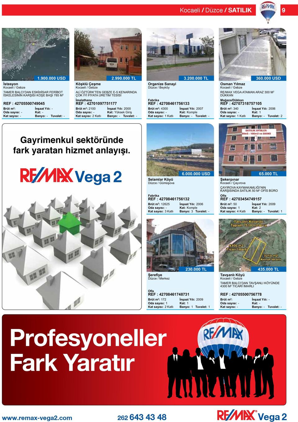 / Beyköy Fabrika REF : 42708461756133 4300 Kat sayısı: 1 Katlı 3.200.000 TL İnşaat Yılı: 2007 RE/MAX VEGA ATAMAN ARAZ 300 M 2 DÜKKAN REF : 42707318757105 360.