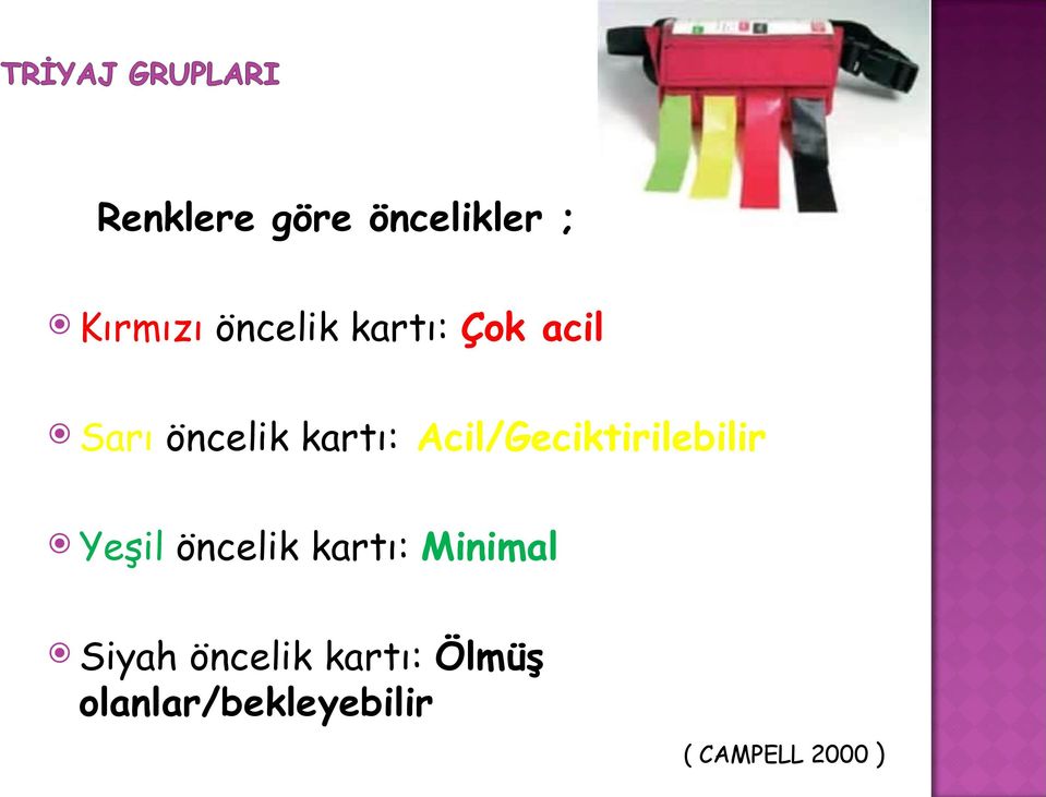 Acil/Geciktirilebilir öncelik kartı: Minimal