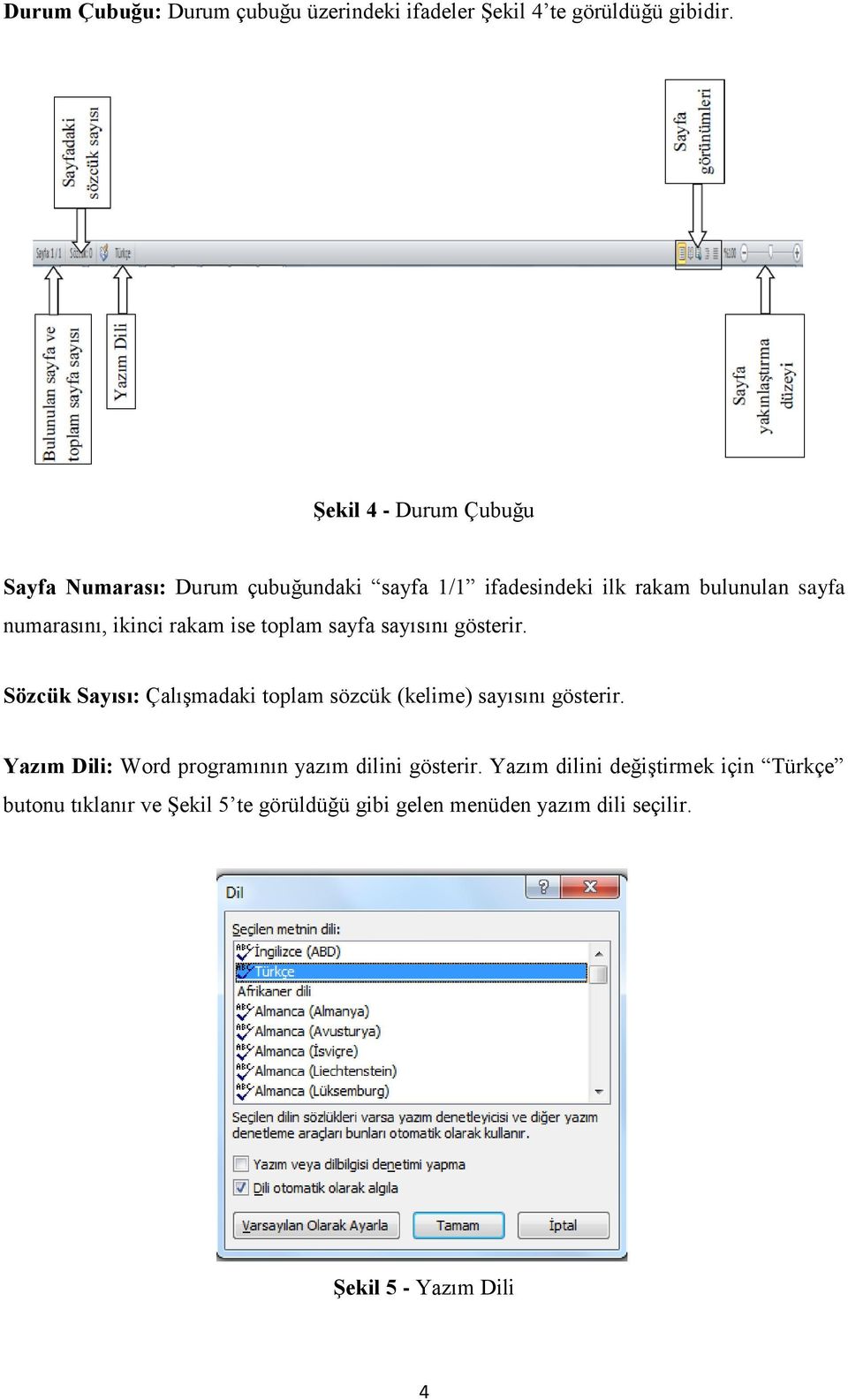 rakam ise toplam sayfa sayısını gösterir. Sözcük Sayısı: Çalışmadaki toplam sözcük (kelime) sayısını gösterir.