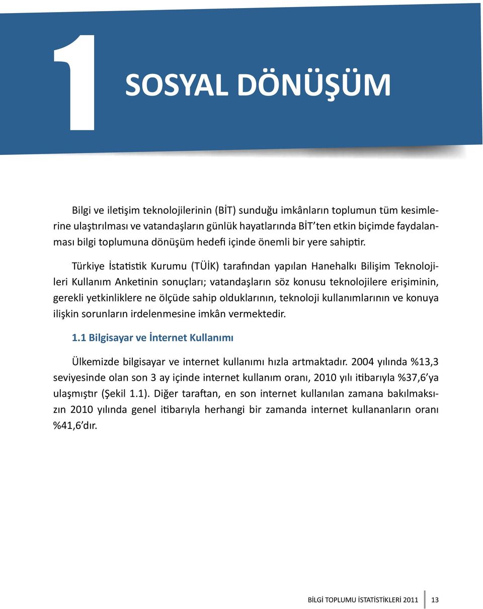 Türkiye İstatistik Kurumu (TÜİK) tarafından yapılan Hanehalkı Bilişim Teknolojileri Kullanım Anketinin sonuçları; vatandaşların söz konusu teknolojilere erişiminin, gerekli yetkinliklere ne ölçüde