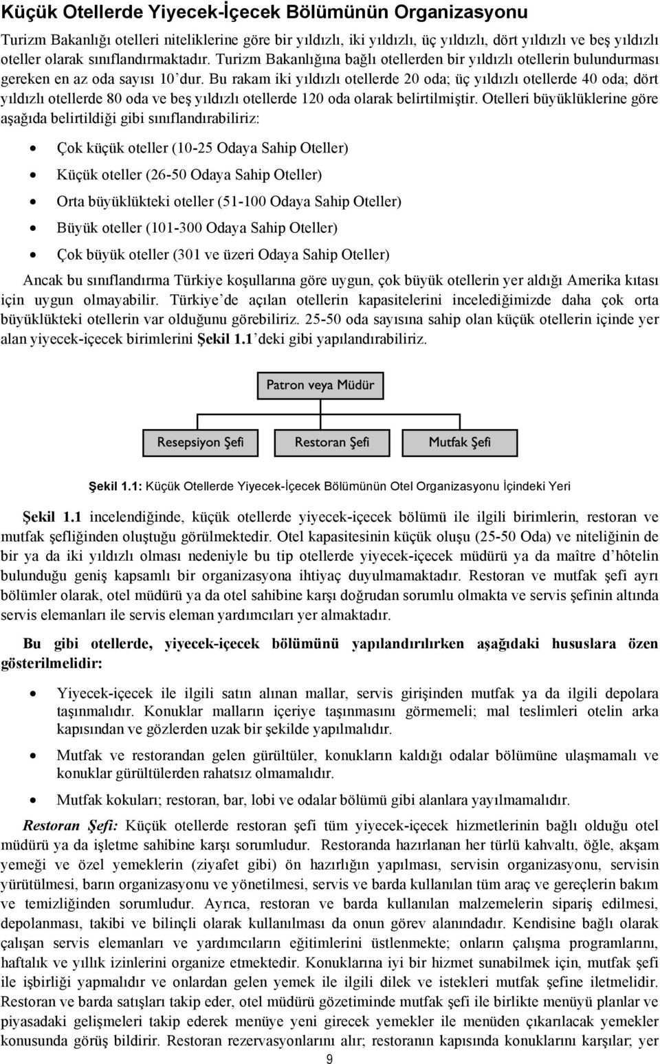 Bu rakam iki yıldızlı otellerde 20 oda; üç yıldızlı otellerde 40 oda; dört yıldızlı otellerde 80 oda ve beş yıldızlı otellerde 120 oda olarak belirtilmiştir.